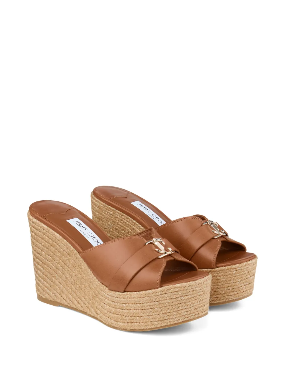 Jimmy Choo 100mm Leda mules Brown