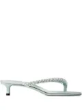 Jimmy Choo 35mm crystal-embellished heeled mules - Green