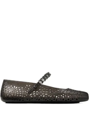 Torry Burch ラインストーンフラットシューズ Tory Burch ラインストーン フラットシューズ | グレー | FARFETCH JP