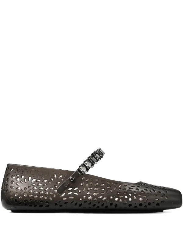 JIMMY CHOO The Jelly グリッターTPU バレエシューズ JIMMY CHOO The Jelly グリッターTPU バレエシューズ クリスタル