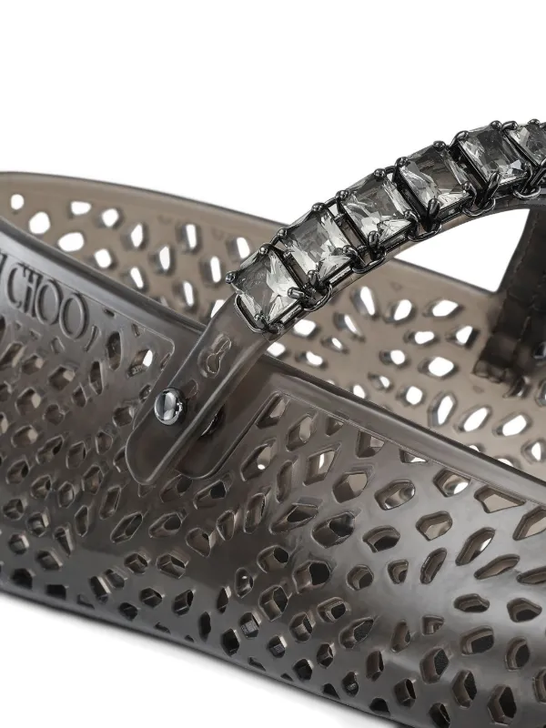 JIMMY CHOO The Jellyバレエフラット関税込み Jimmy Choo Jelly フラットシューズ | ブラック | FARFETCH JP