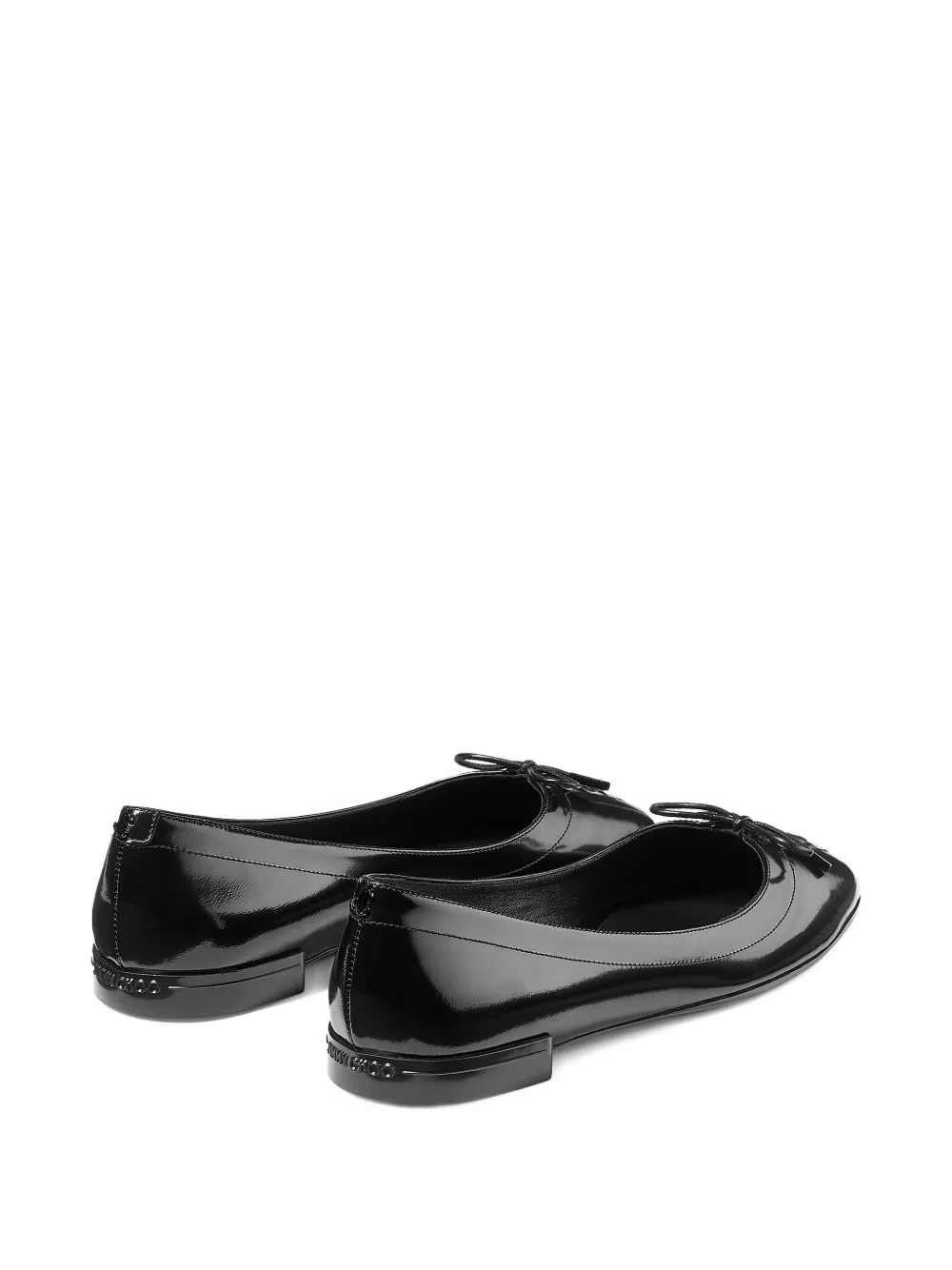 Jimmy Choo Scarlett lace-up bow ballerina flats Black