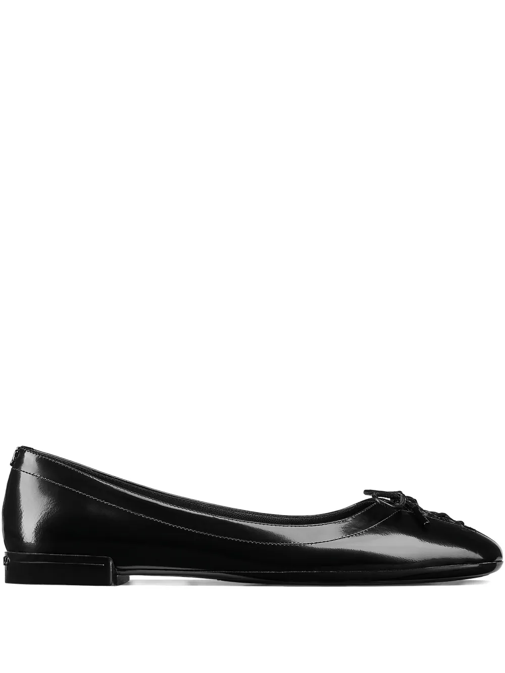 Jimmy Choo Scarlett Lace-up Bow Ballerina Flats In Black