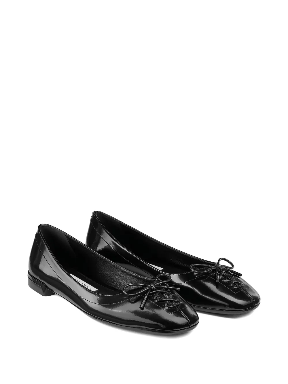 Jimmy Choo Scarlett lace-up bow ballerina flats Black