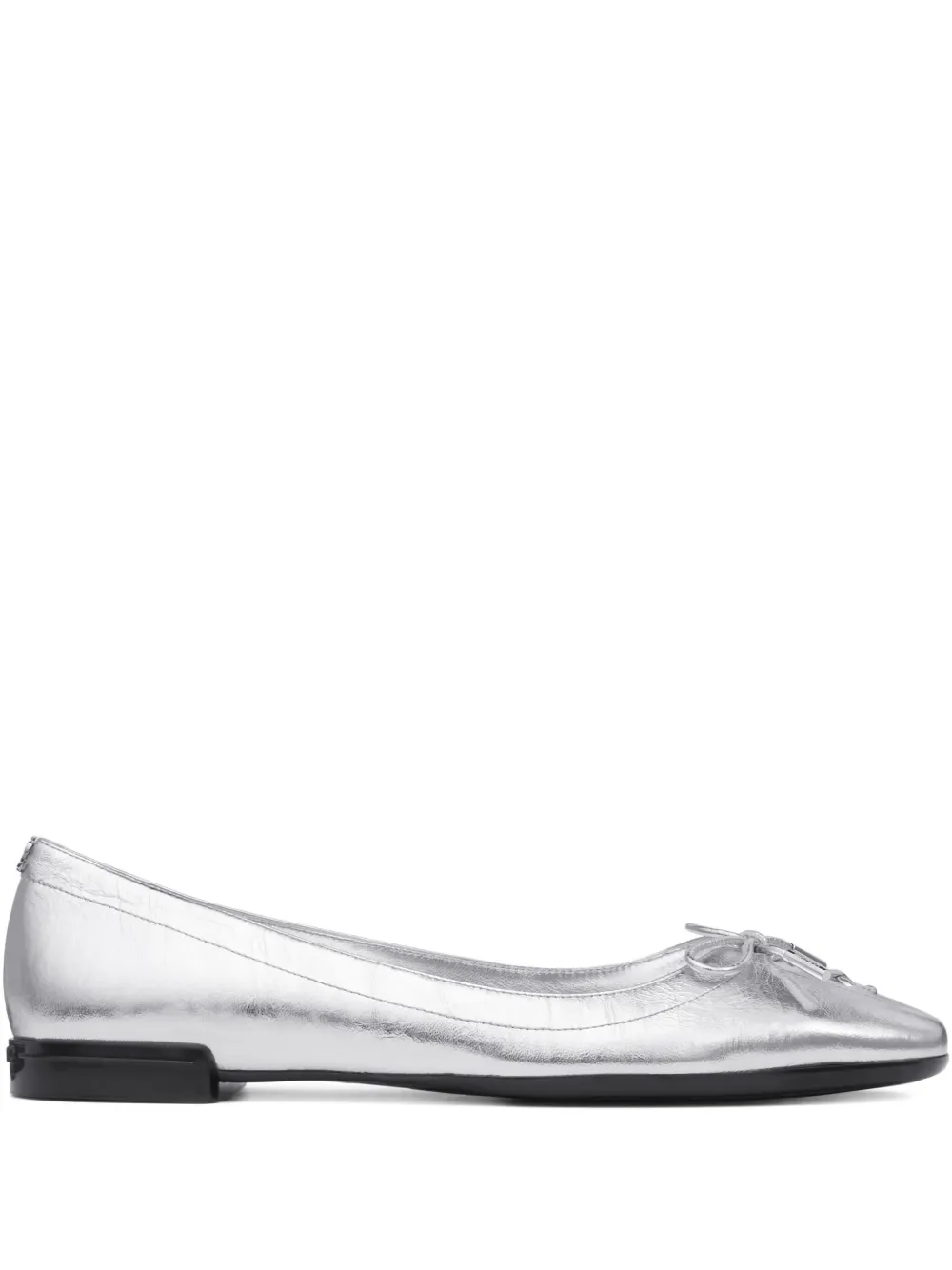 Jimmy Choo Scarlett lace-up bow ballerina flats Silver