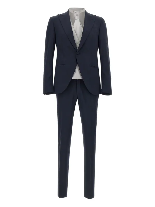 コルネリアーニ シングルスーツ メンズ - Corneliani シングルスーツ | ブルー | FARFETCH JP