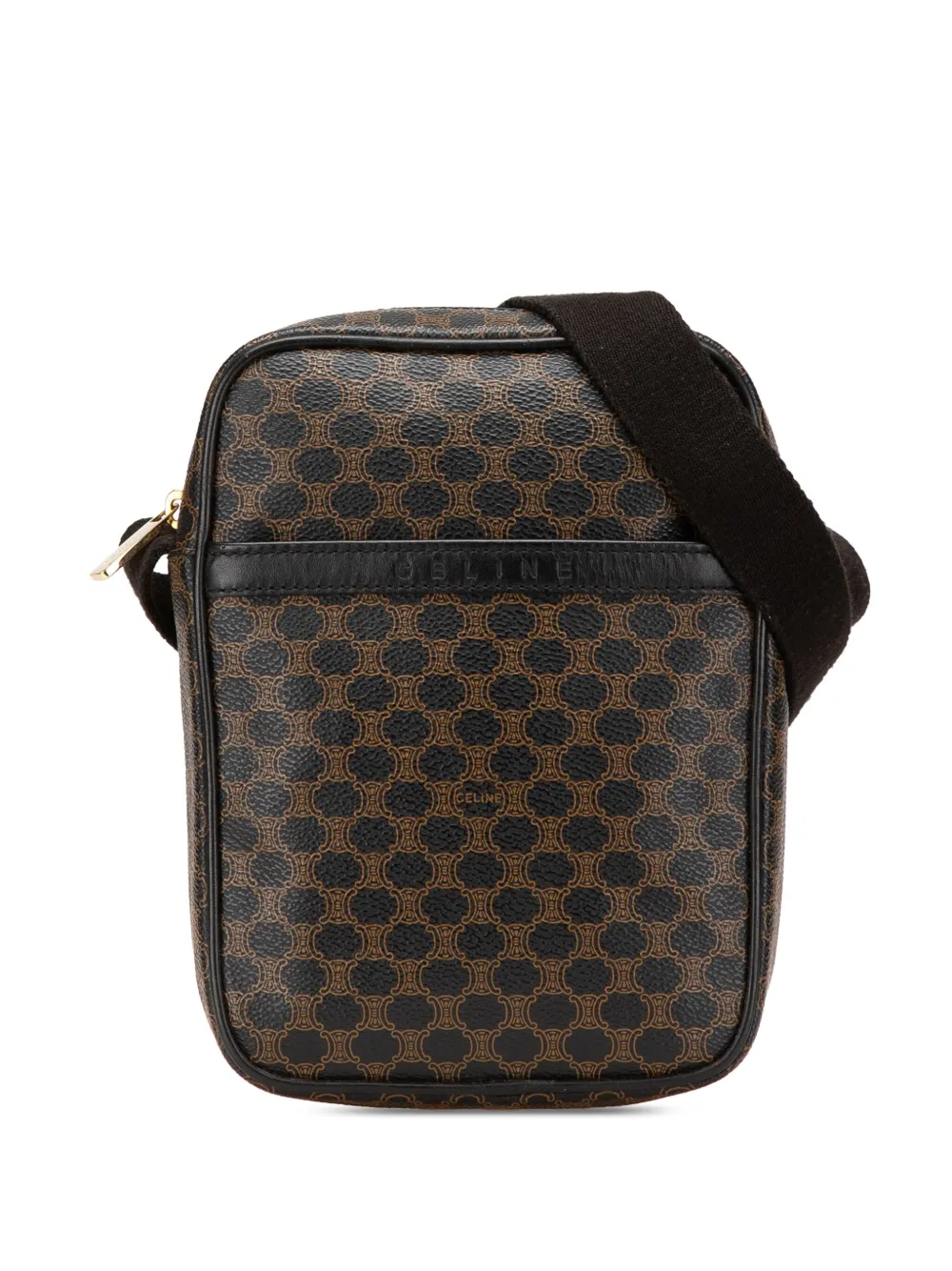 Céline Pre-Owned 2000 マカダム コーテッドキャンバス ショルダーバッグ - ブラック Céline Pre-Owned 2000 マカダム コーテッドキャンバス ショルダーバッグ - ブラック