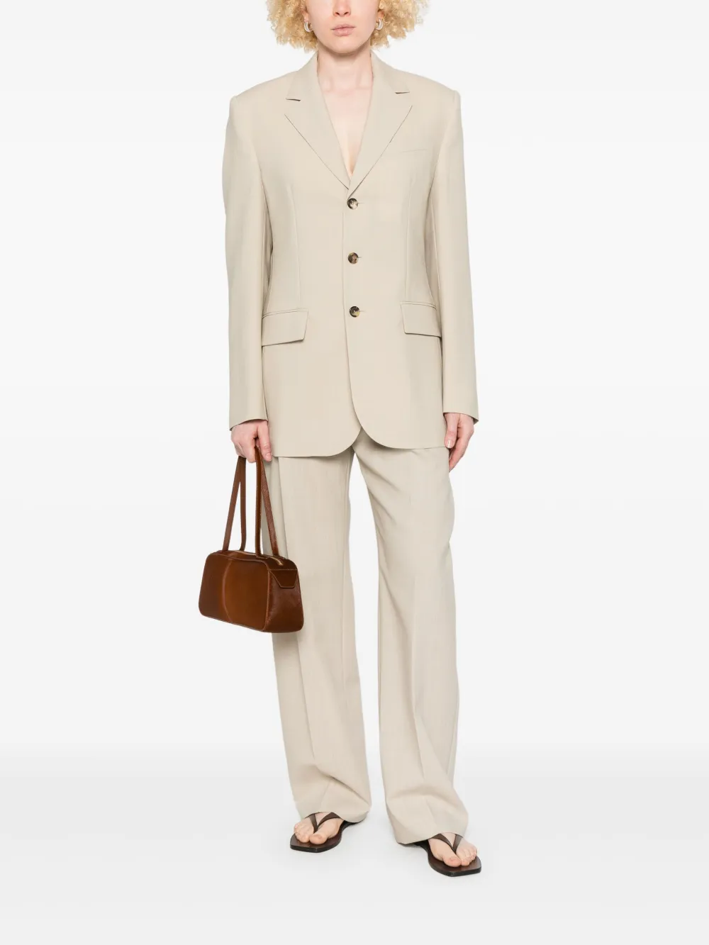 WARDROBE.NYC Plooibroek - Beige