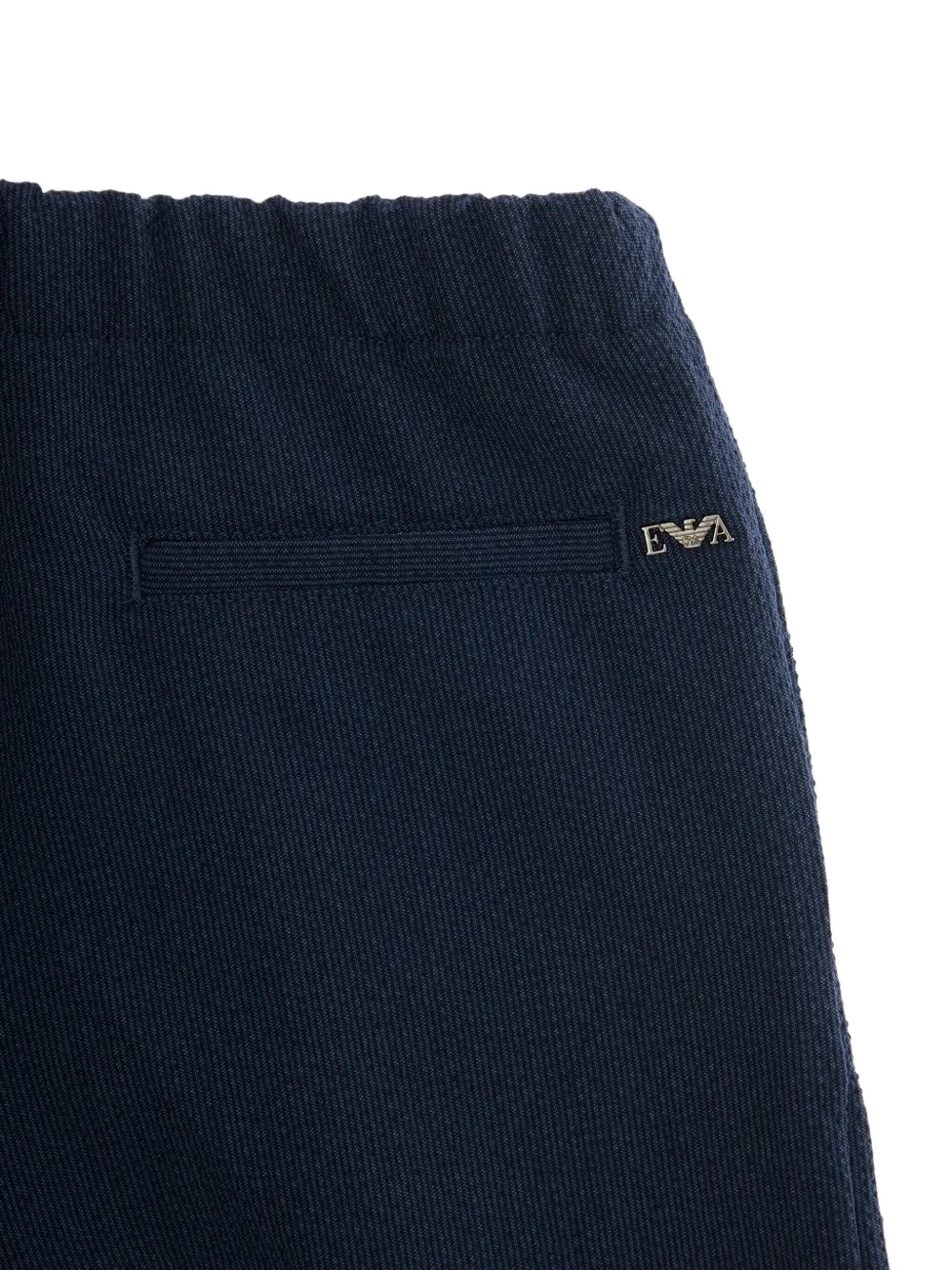 Emporio Armani Kids Broek met elastische taille Blauw