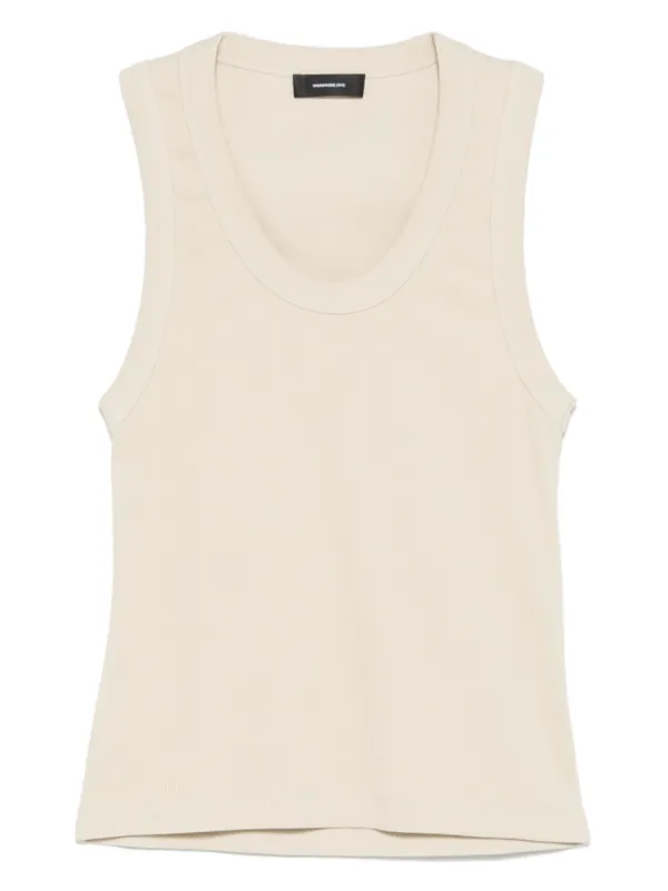 WARDROBE.NYC Scoop-neck Tank Top in Neutrals