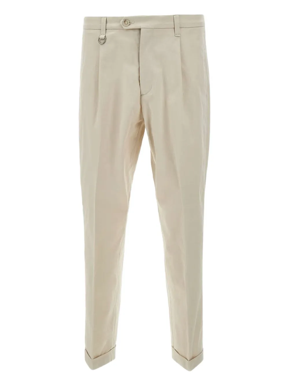 Paolo Pecora pressed-crease chino trousers | Neutrals | Image 1
