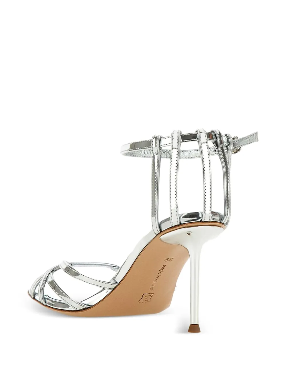 Sergio Levantesi 70mm Gemma sandals Silver