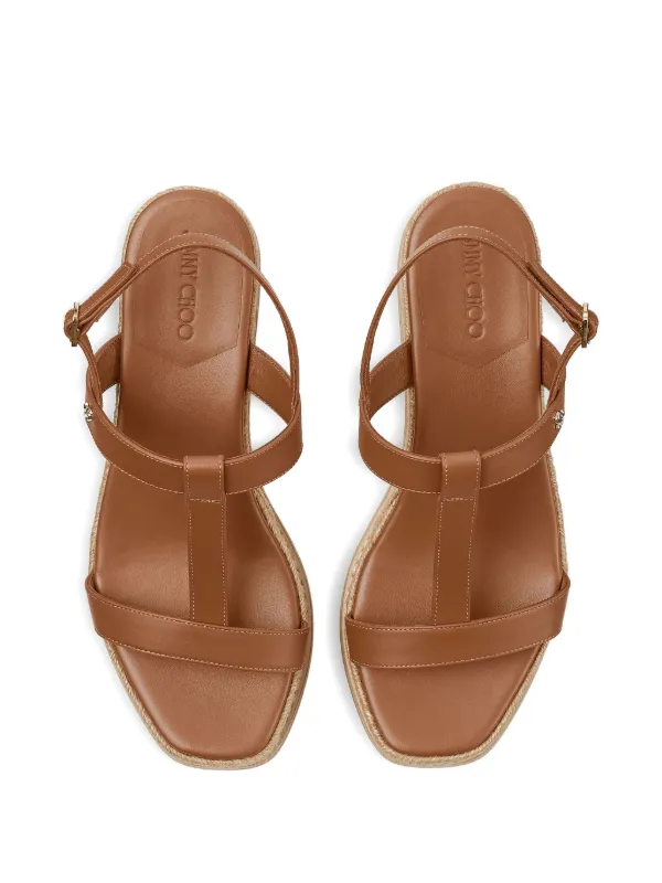 Jimmy Choo Theia Wedge 60 Espadrilles | Brown | FARFETCH