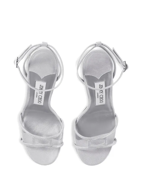 Jimmy Choo 100mm 1998 Leo Sandals | Silver | FARFETCH