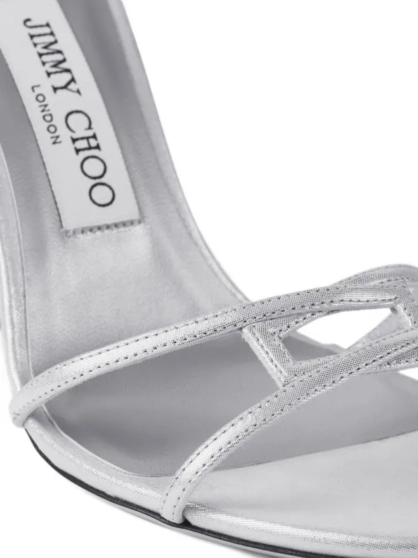 Jimmy Choo 100mm 1998 Leo Sandals | Silver | FARFETCH