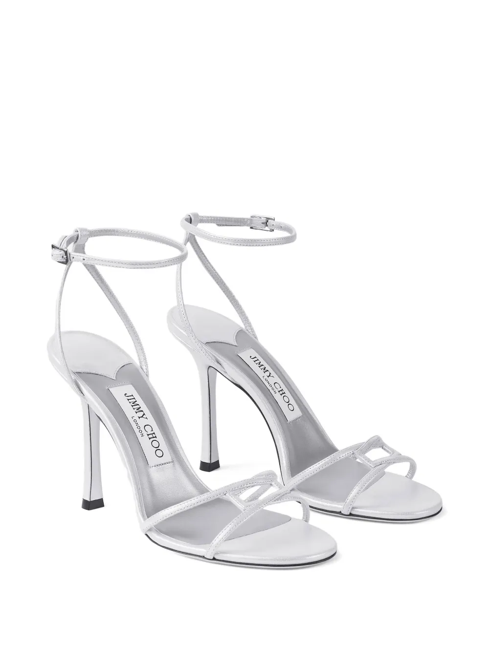 Jimmy Choo 100mm 1998 Leo sandals Silver