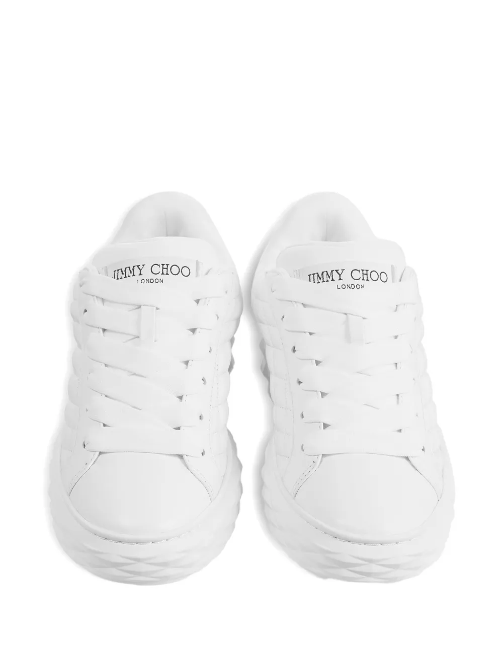 Jimmy Choo quilted lace-up sneakers White