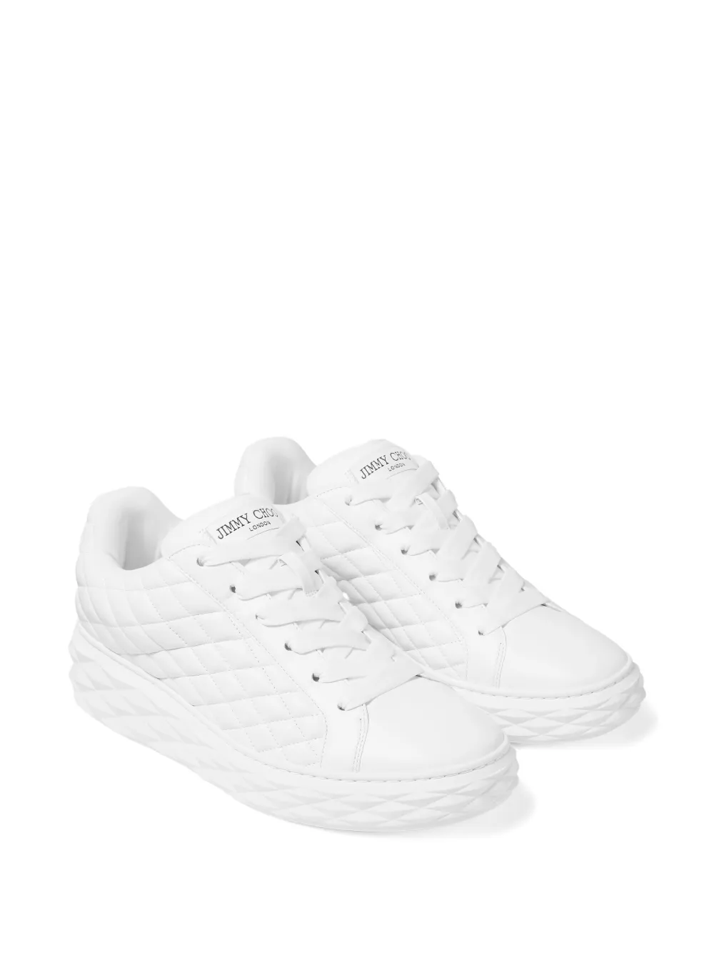 Jimmy Choo quilted lace-up sneakers White