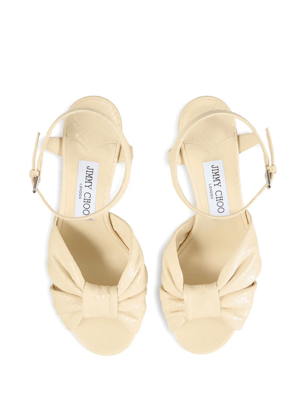 Jimmy Choo 80mm Heloise platform sandals Neutrals