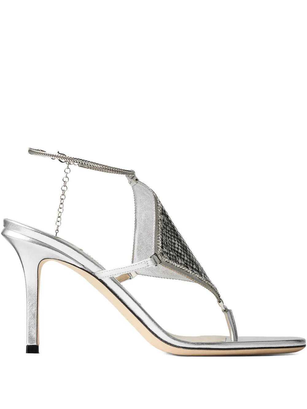 Jimmy Choo 85mm chain-embellishment sandals | Silver | Image 1