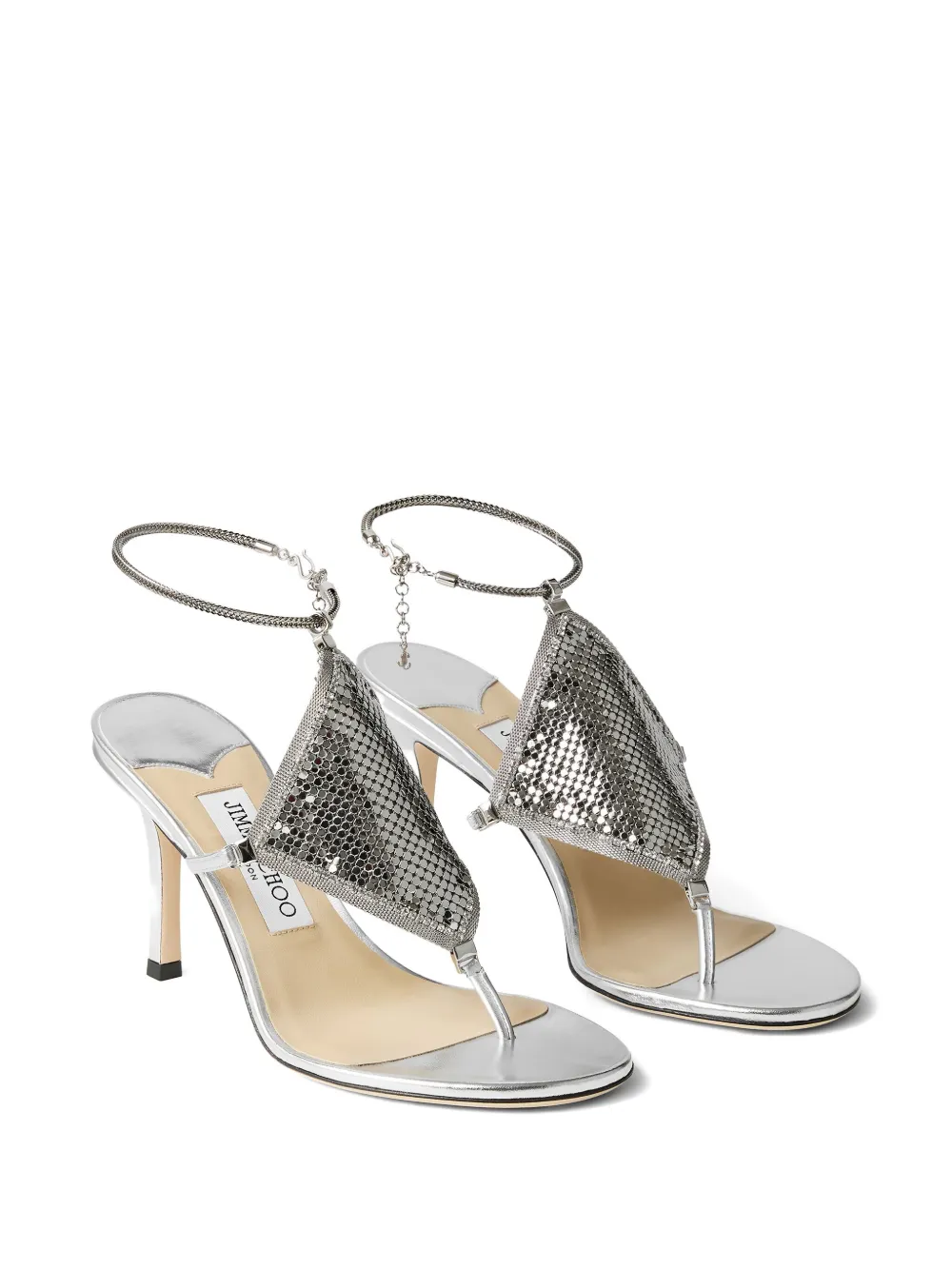 Jimmy Choo 85mm chain-embellishment sandals | Heeled Sandals | Image 2