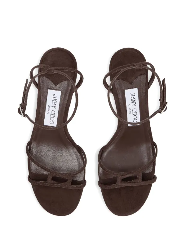 Jimmy Choo 65mm 1998 Leo Sandals | Brown | FARFETCH