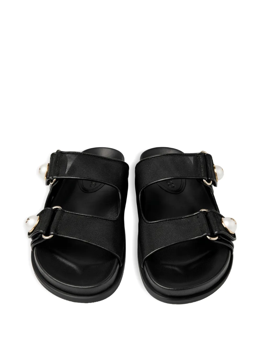 Jimmy Choo Fayence pearl-embellished sandals Black