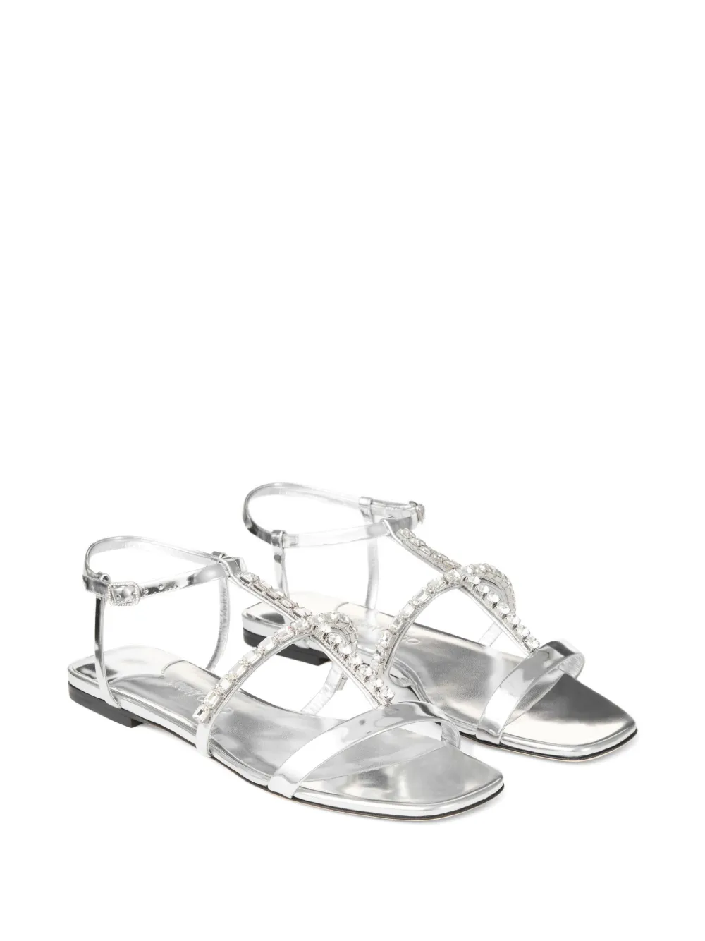 Jimmy Choo Gwyn flat sandals - Zilver