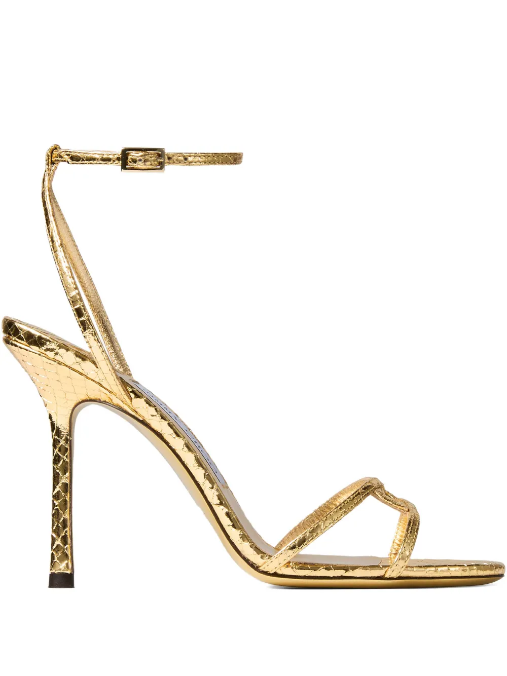 Jimmy Choo metallic heeled sandals Gold