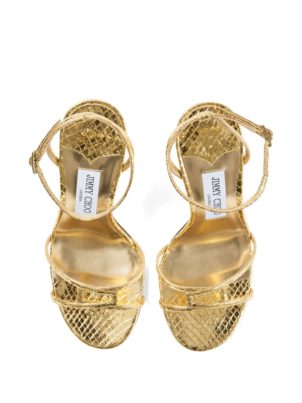 Jimmy Choo metallic heeled sandals Gold