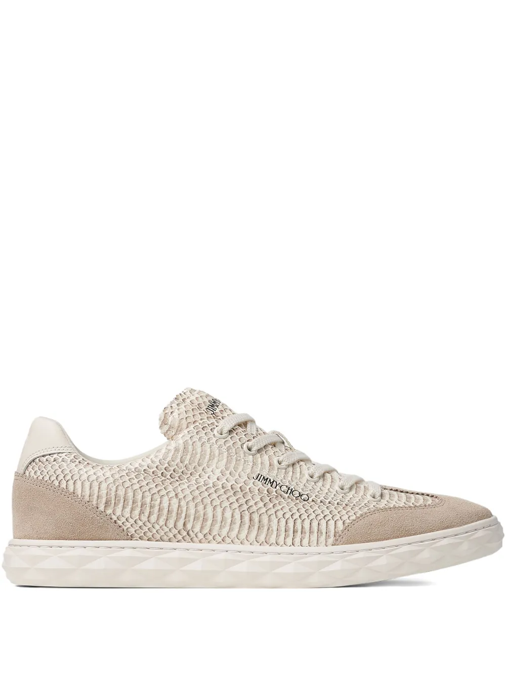 Jimmy Choo printed lace-up sneakers Neutrals