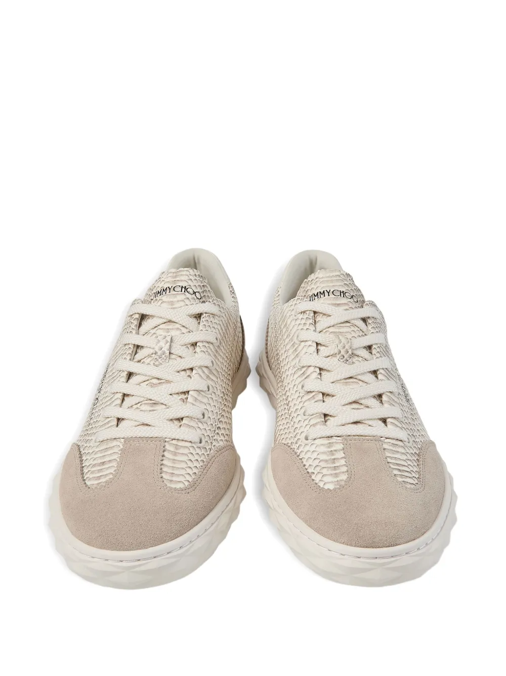Jimmy Choo printed lace-up sneakers Neutrals