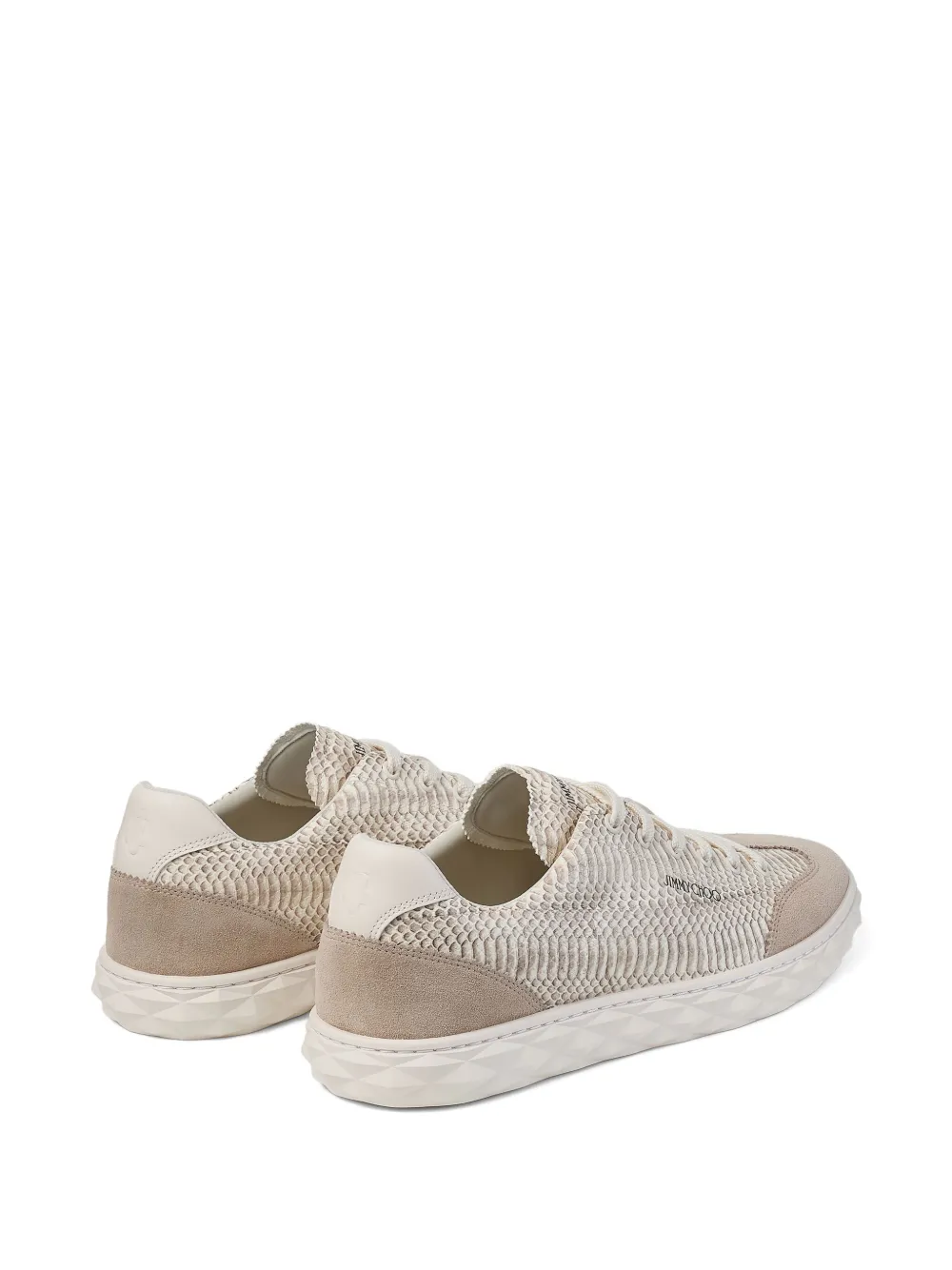 Jimmy Choo printed lace-up sneakers Neutrals