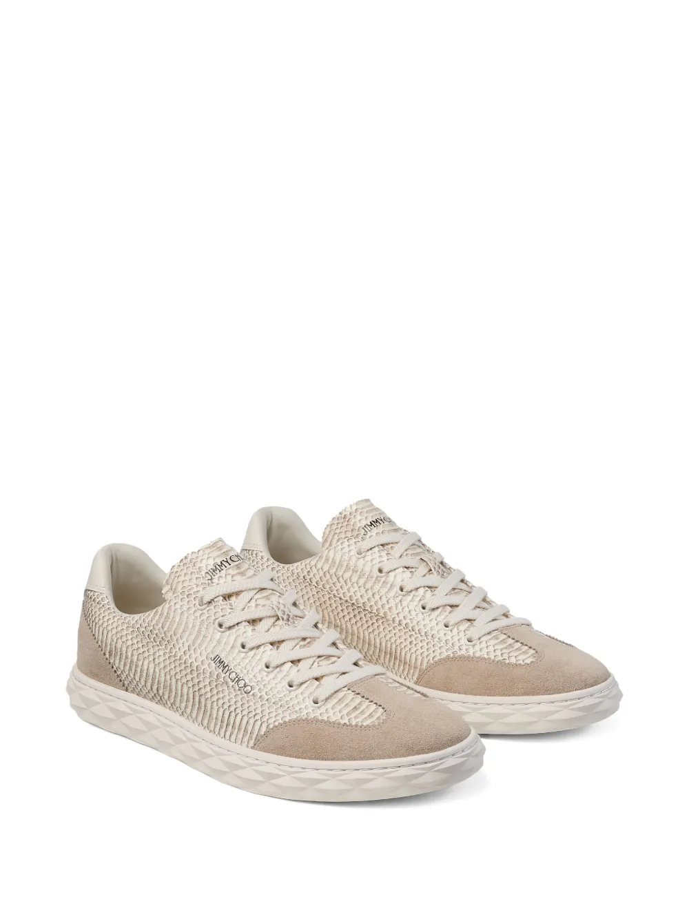 Jimmy Choo printed lace-up sneakers Neutrals