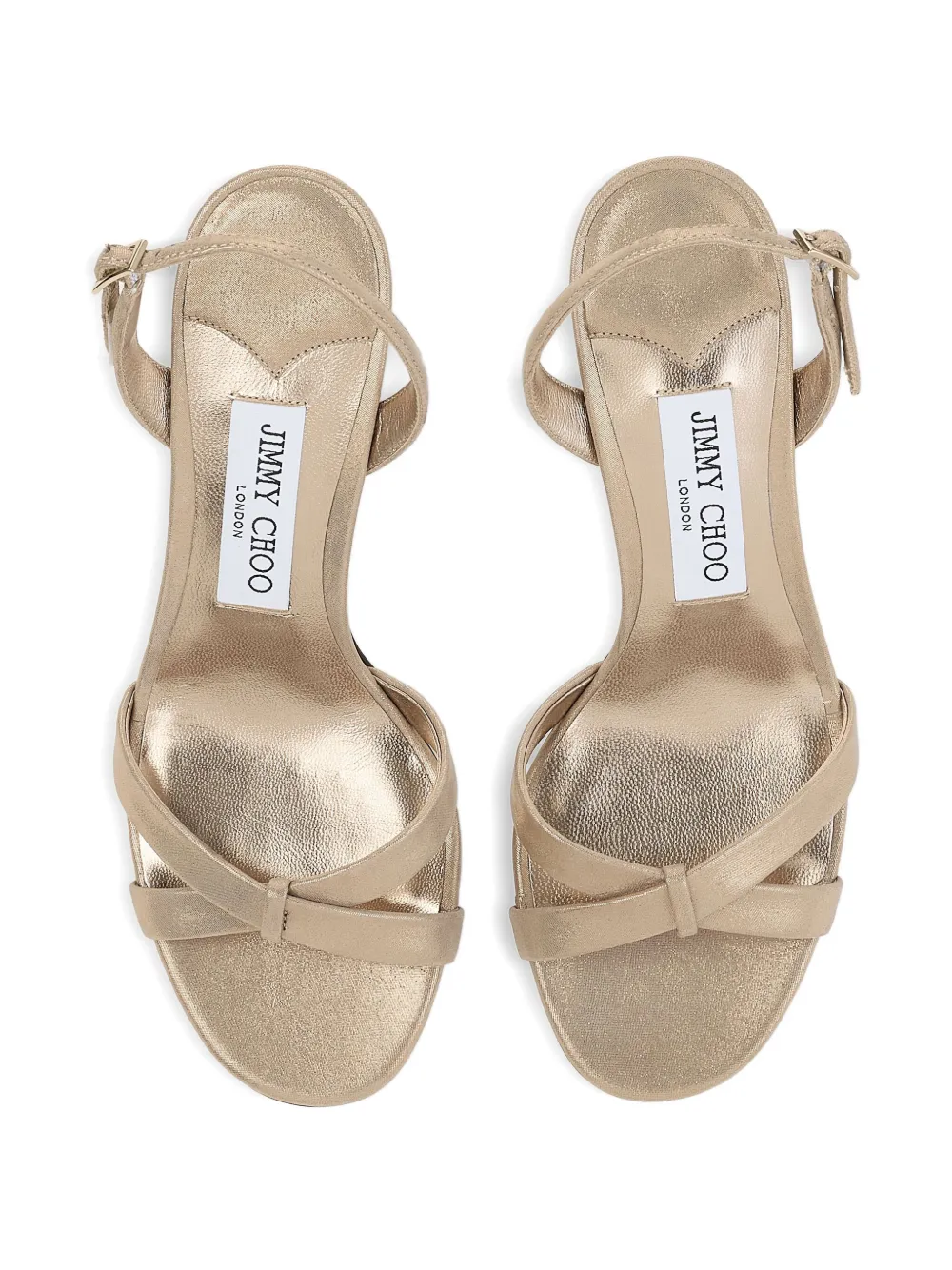 Jimmy Choo 70mm Elsy sling-back sandals Gold