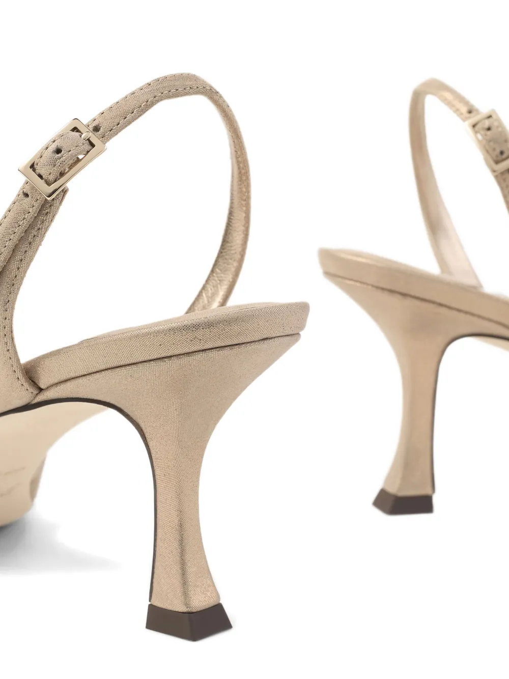 Jimmy Choo 70mm Elsy sling-back sandals Gold