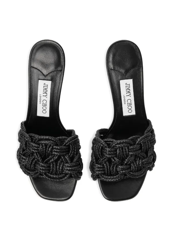 Jimmy Choo 70mm Chara Sandals | Black | FARFETCH