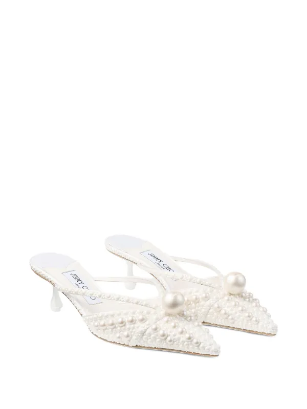 Jimmy Choo Sana Mules 50 | White | FARFETCH