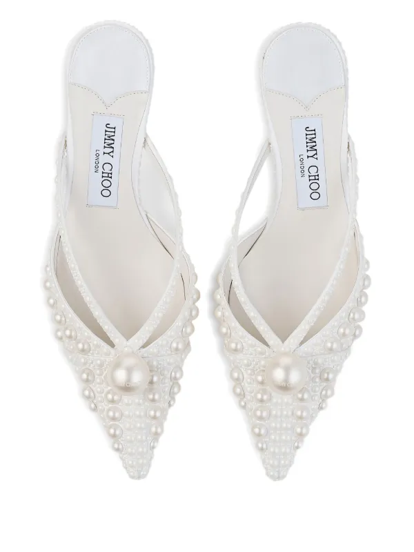 Jimmy Choo Sana Mules 50 | White | FARFETCH
