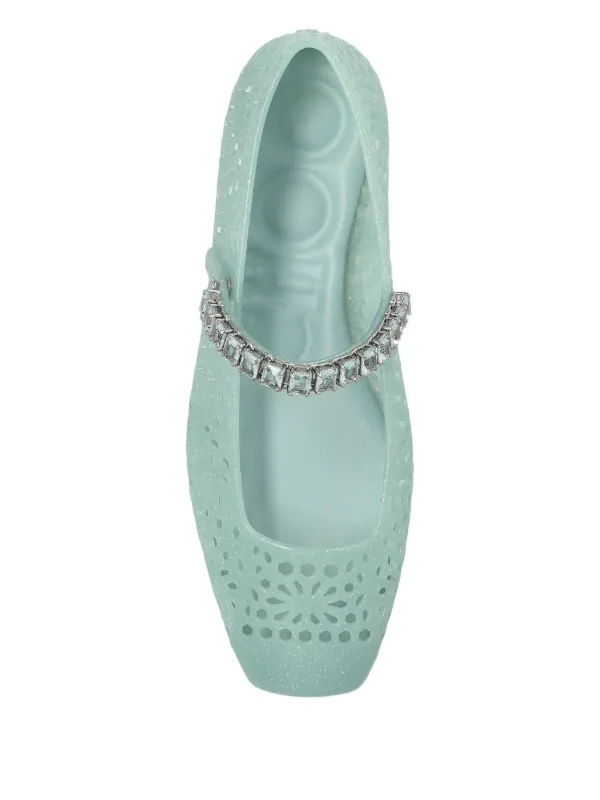 Jimmy Choo Jelly フラットシューズ | グリーン | FARFETCH JP