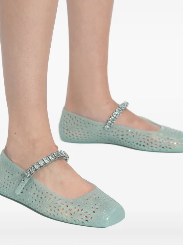 Jimmy Choo Jelly フラットシューズ | グリーン | FARFETCH JP