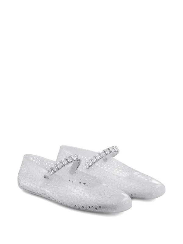 Jimmy Choo Jelly フラットシューズ | シルバートーン | FARFETCH JP