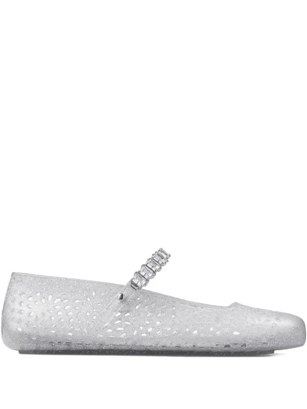 Jimmy Choo Jelly フラットシューズ | シルバートーン | FARFETCH JP