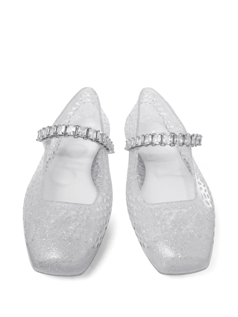 Jimmy Choo Jelly ballerina's Zilver