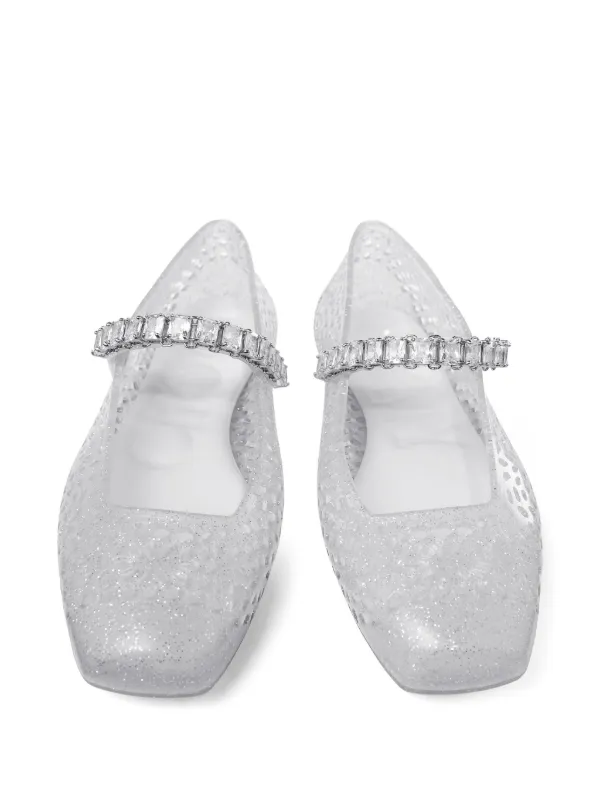 Jimmy Choo Jelly フラットシューズ | シルバートーン | FARFETCH JP