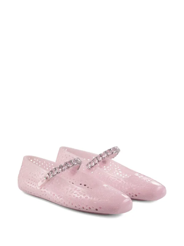 【関税込み】Jimmy Choo ピンク Genevi バレエシューズ Jimmy Choo Genevi Flat in Natural | Lyst