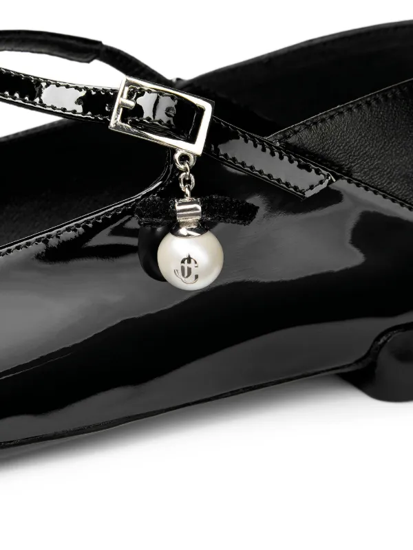 JIMMY CHOO ブラック フラットシューズ 36.5 フラット ブラック（黒