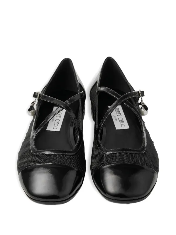Jimmy Choo Eleri メッシュ フラットシューズ | ブラック | FARFETCH JP