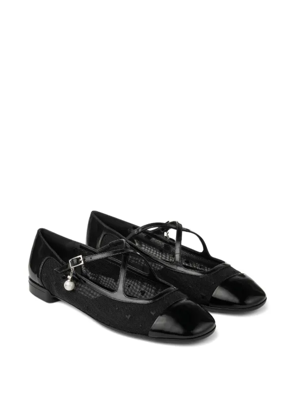 Jimmy Choo Eleri メッシュ フラットシューズ | ブラック | FARFETCH JP