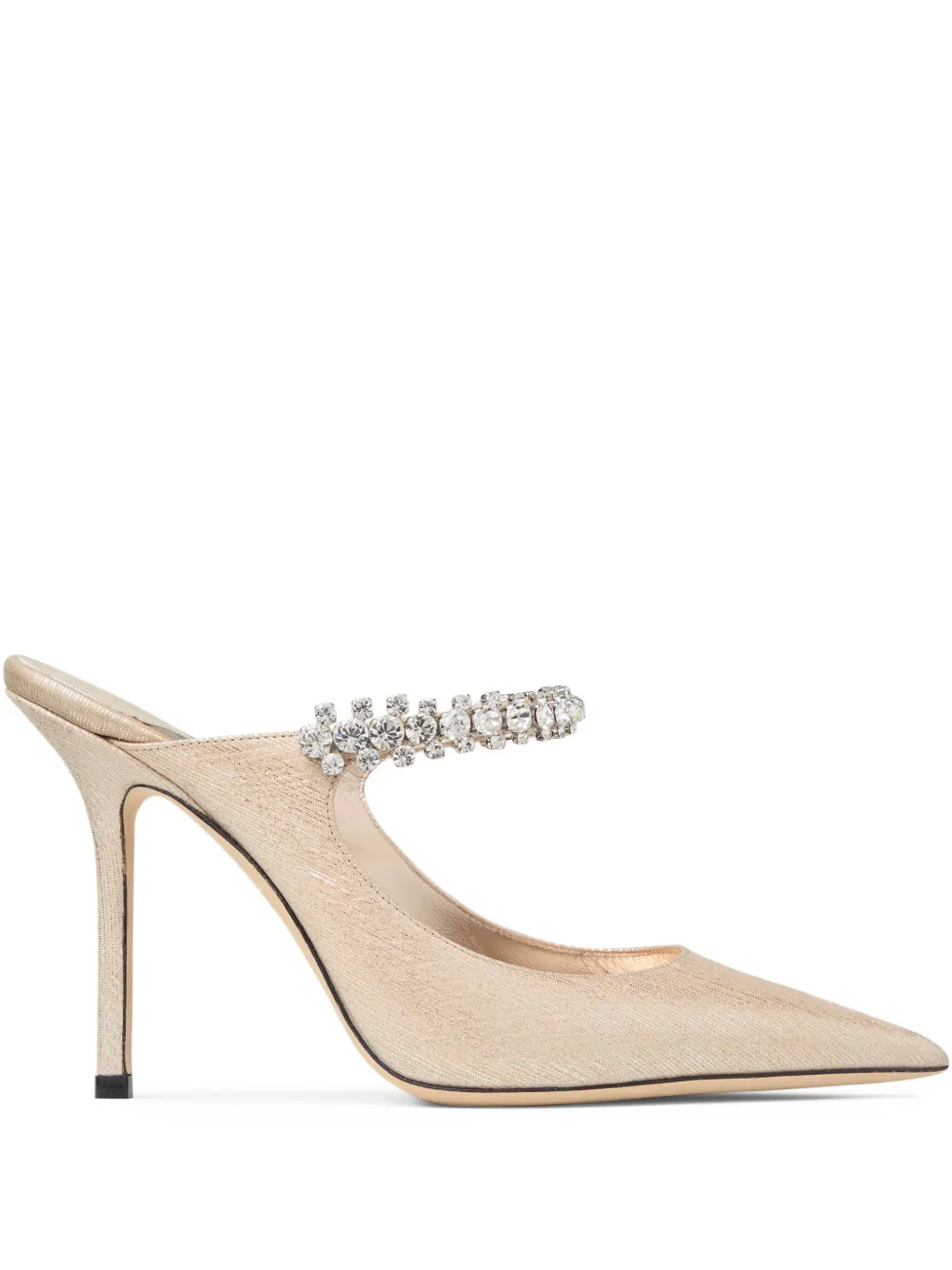 Jimmy Choo mules à talons ornées de cristal 100 mm | or | Image 1